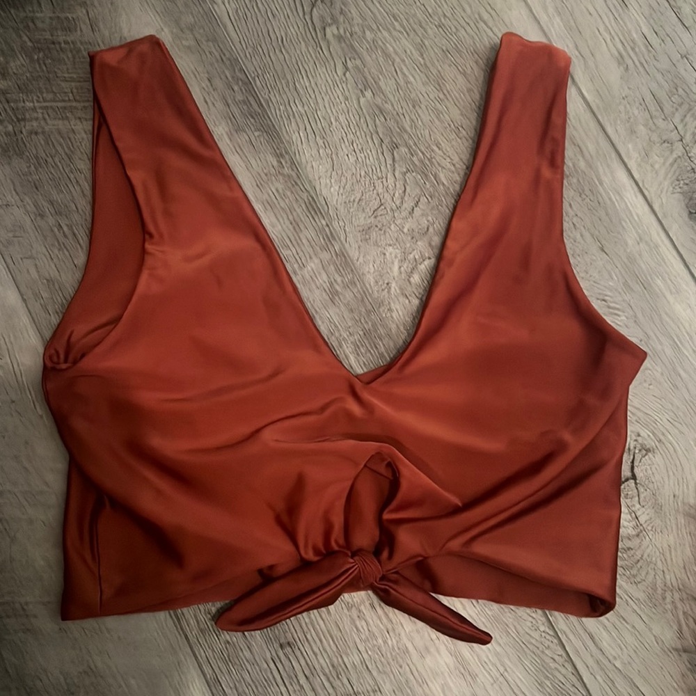 Montce rust colored Kim bikini top. Size M